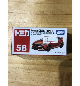 TOMICA 58 Honda Civic Type R Red